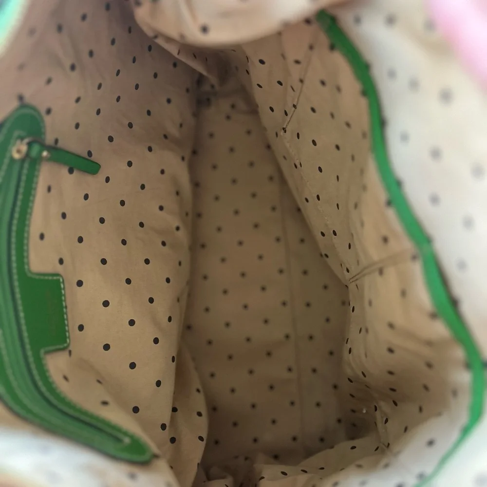 Kate Spade Bright Green Pebbled Leather Shoulder Bag with Tassel - Picture 12 of 12